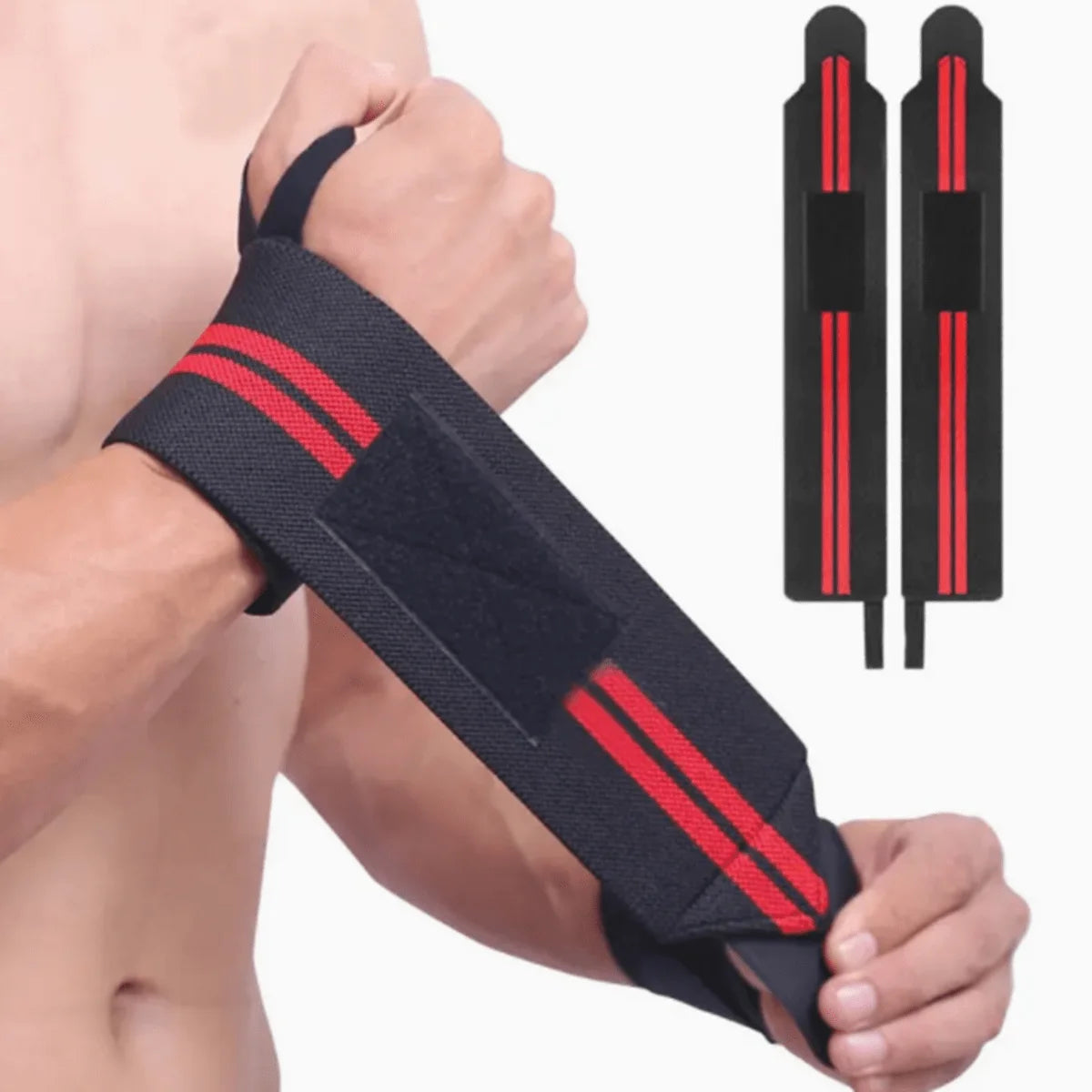 Wrapped wristbands for professional use in weightlifting