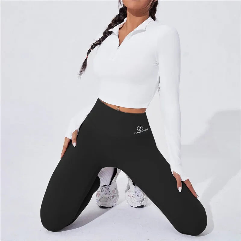 High Waist Yoga Warm Leggings Sports Tights Thermal Pants