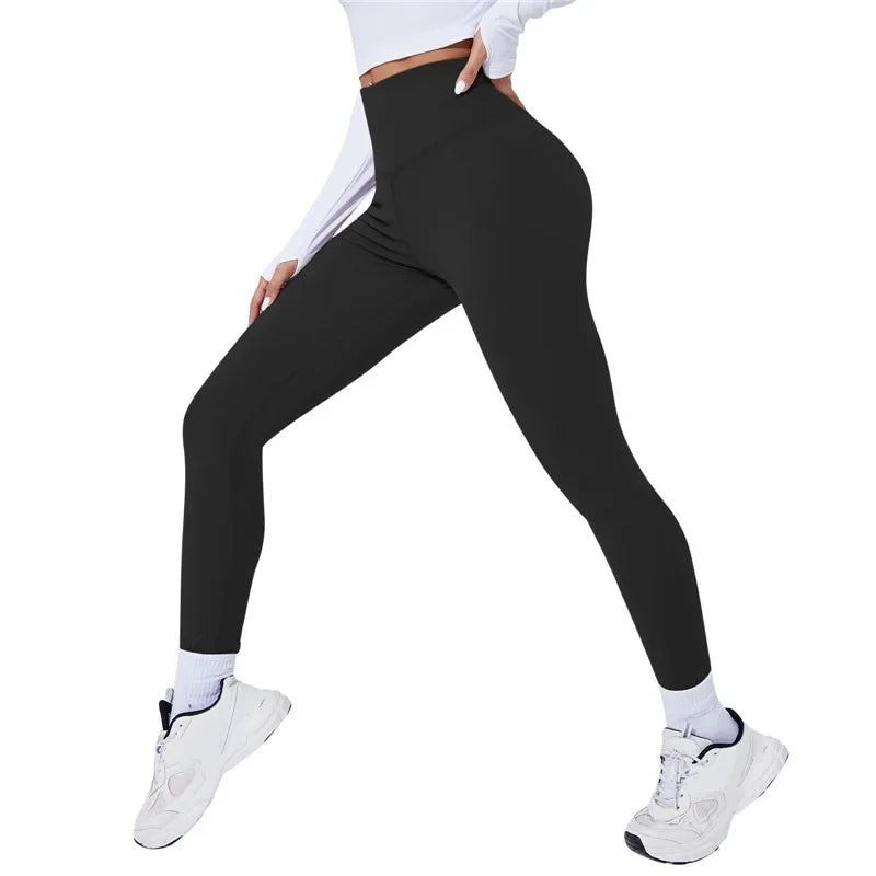 High Waist Yoga Warm Leggings Sports Tights Thermal Pants